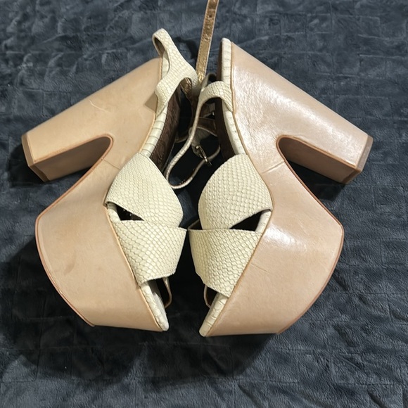 Sam Edelman Corbin Snake Print  Platform Shoes - Picture 6 of 6